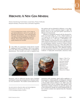 Hibonite: a New Gem Mineral