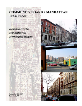 Community Board 9 Manhattan 197-A Plan