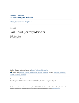 Journey Memoirs Kelly Renee Broce Broce1@Marshall.Edu