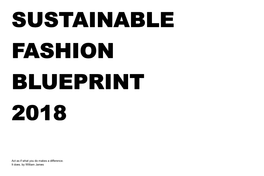 Sustainable Fashion Blueprint 2018