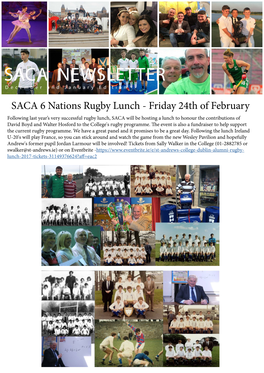 SACA NEWSLETTER December and January Edition