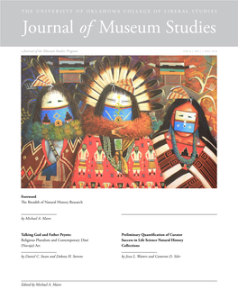 Journal of Museum Studies, Volume 8, Number 1 Journal of Museum Studies