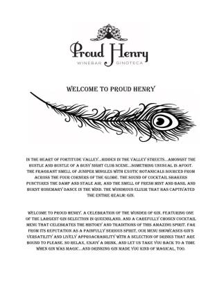 Welcome to Proud Henry