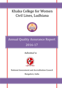 Annual Quality Assurance Report 2016-17