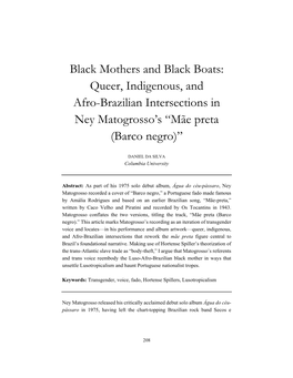 Queer, Indigenous, and Afro-Brazilian Intersections in Ney Matogrosso's
