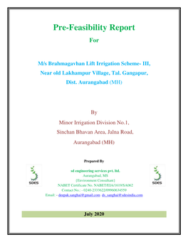 Pre-Feasibility Report For