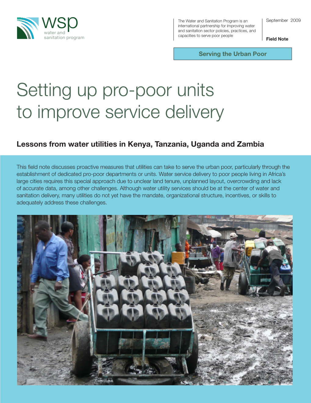 Setting up Pro-Poor Units to Improve Service Delivery