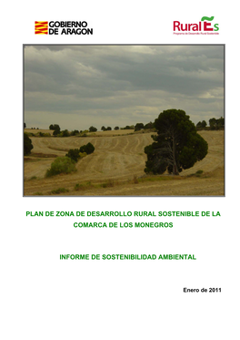 Plan De Zona De Desarrollo Rural Sostenible De La Comarca De Los Monegros