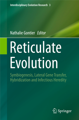 Nathalie Gontier Editor Symbiogenesis, Lateral Gene