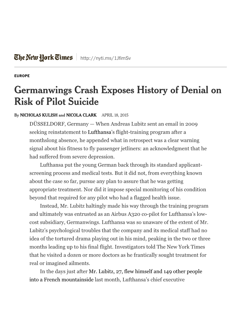 Germanwings Crash Expose...T Suicide