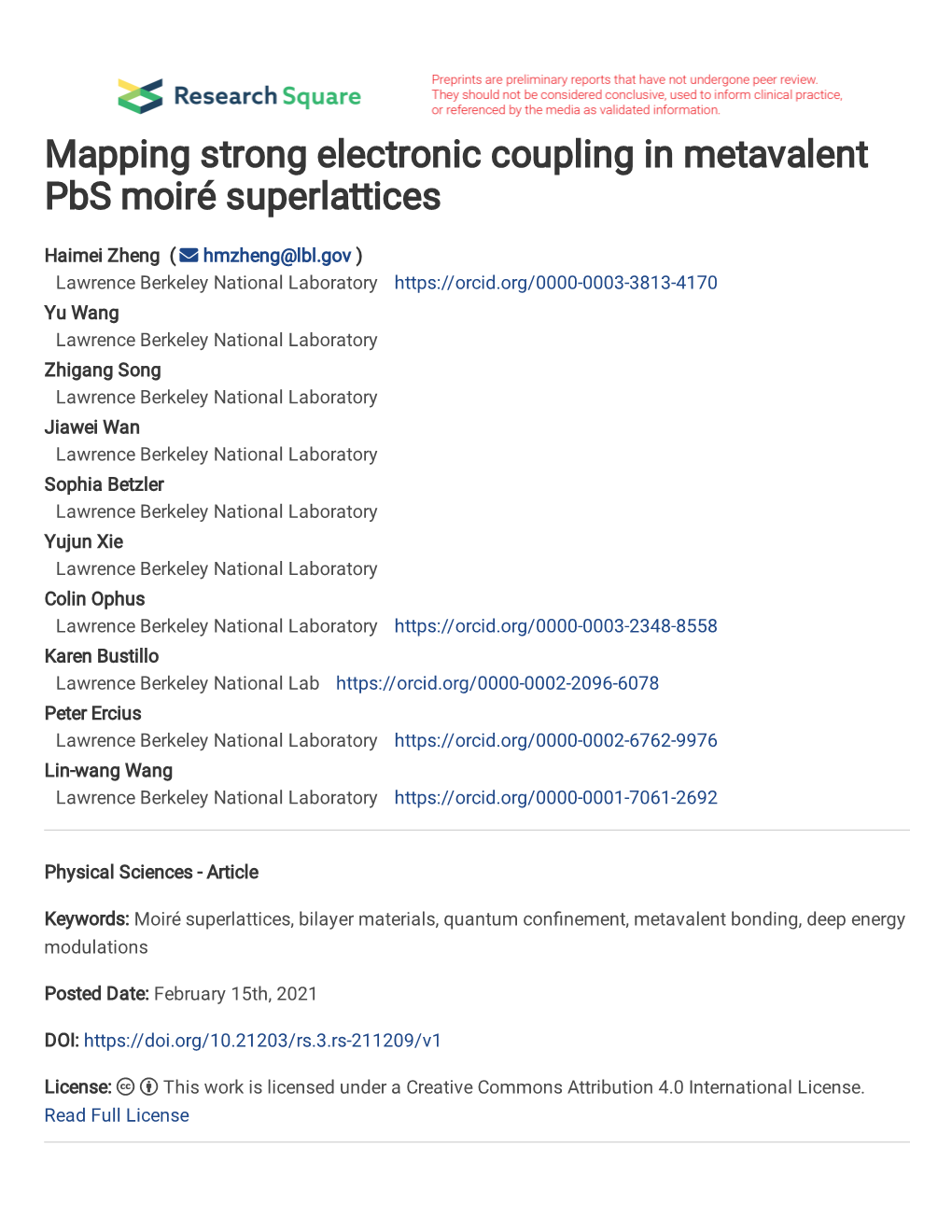 Mapping Strong Electronic Coupling in Metavalent Pbs Moiré Superlattices