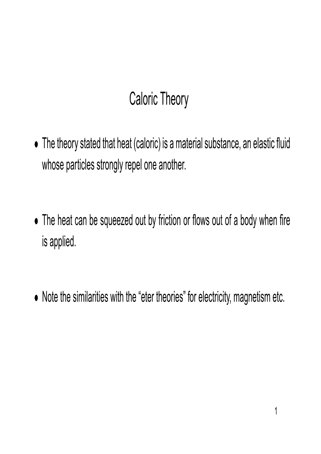 Caloric Theory