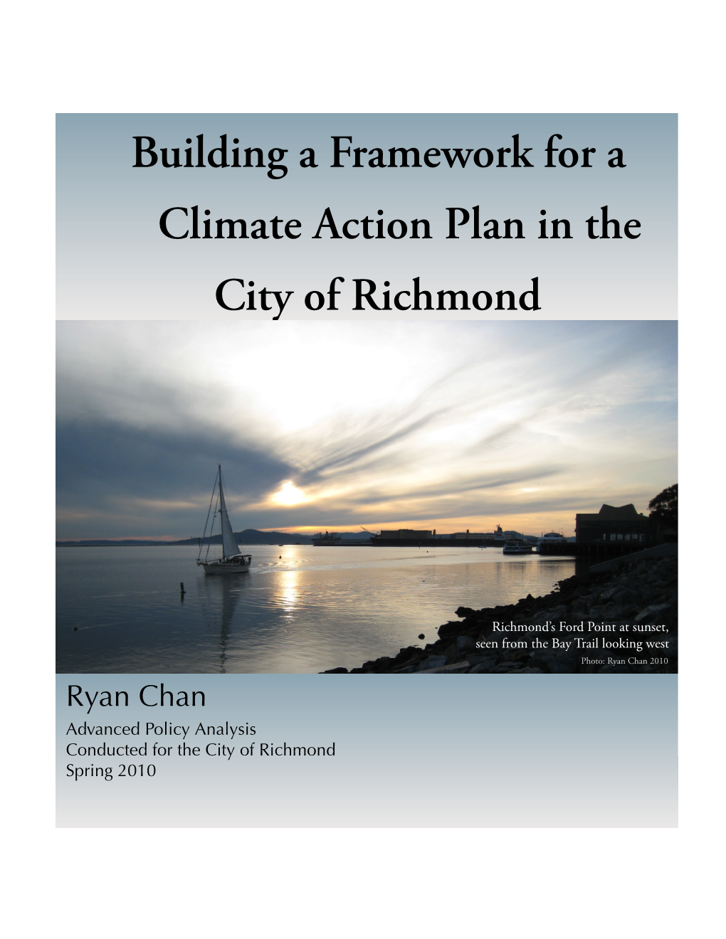 Building a Framework for a Climate Action Plan in the City of Richmond