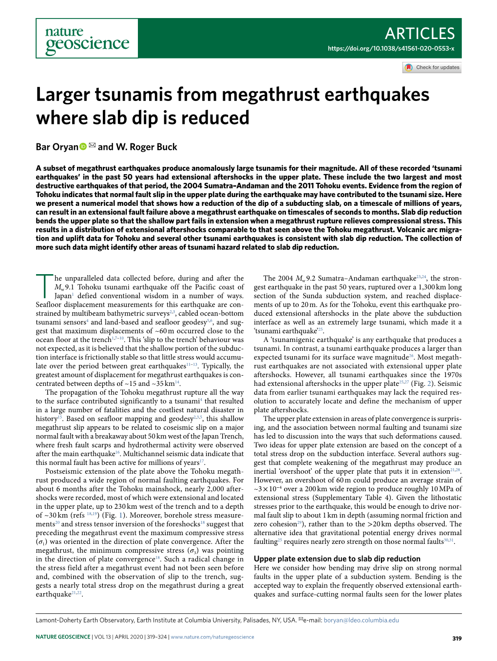 Larger Tsunamis from Megathrust Earthquakes Where Slab Dip Is Reduced