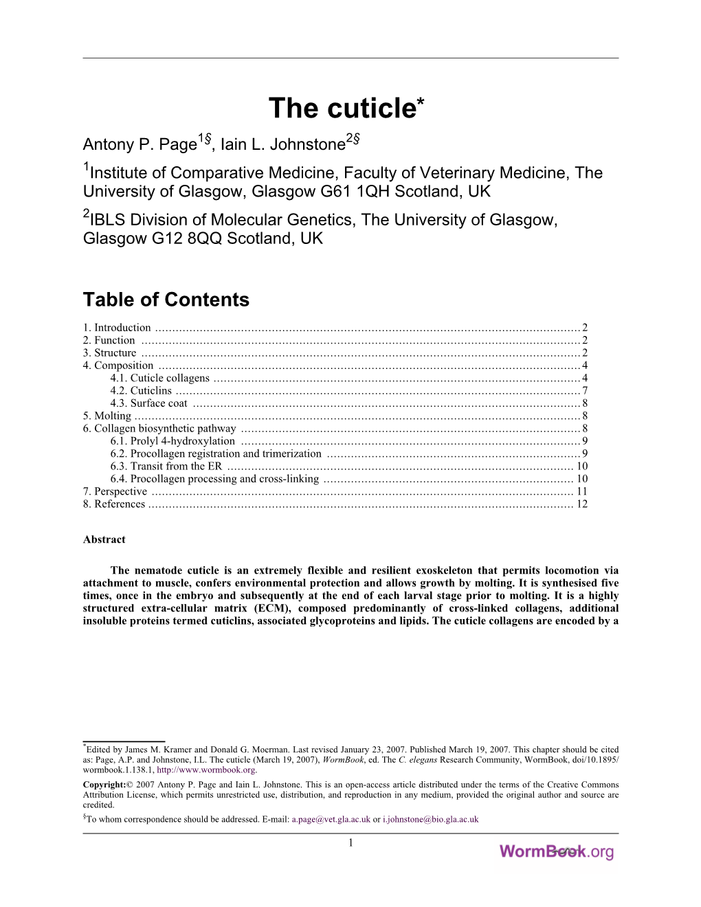 The Cuticle* Antony P