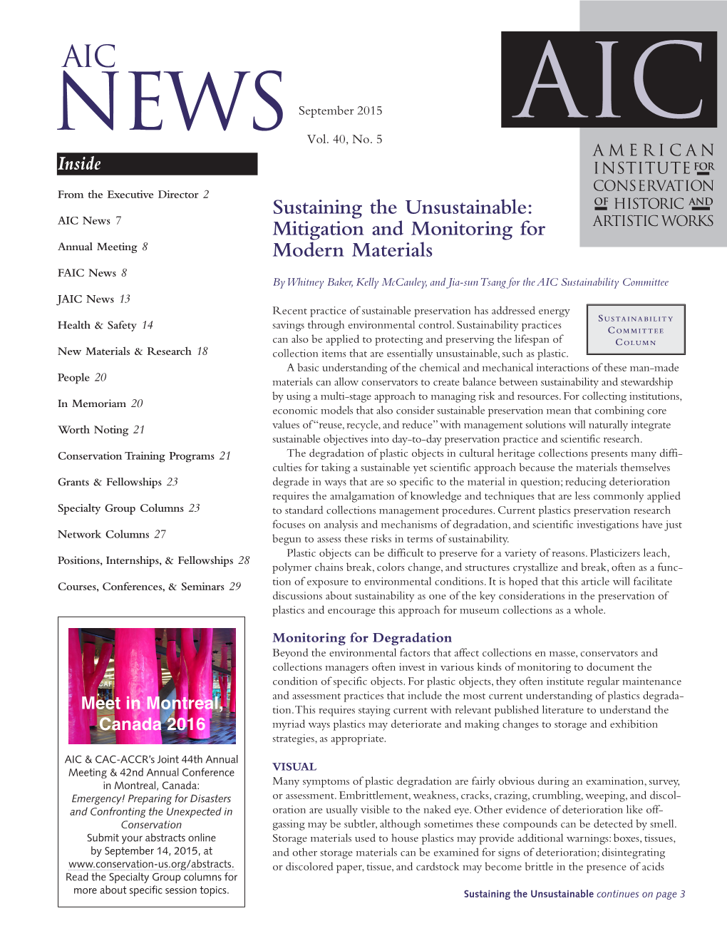 Mitigation and Monitoring for Modern Materials