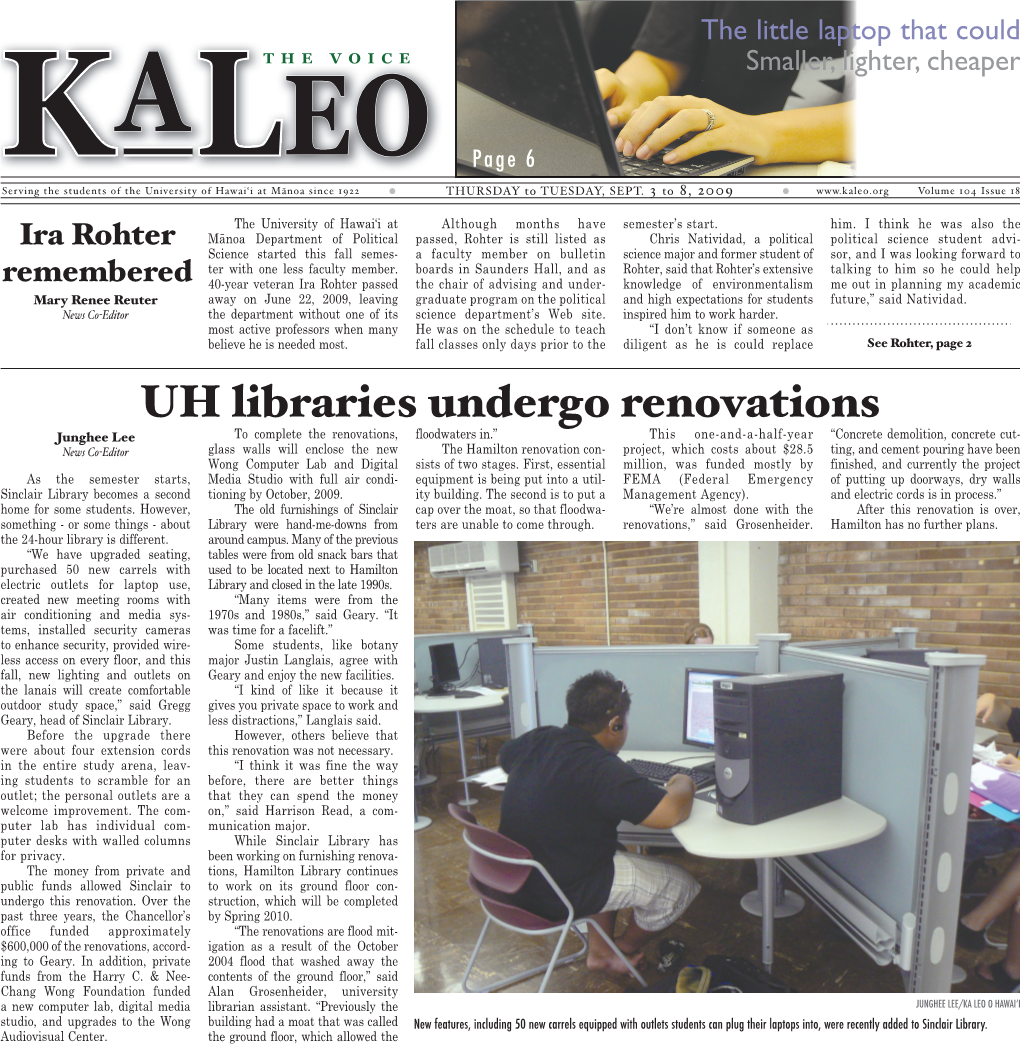 UH Libraries Undergo Renovations