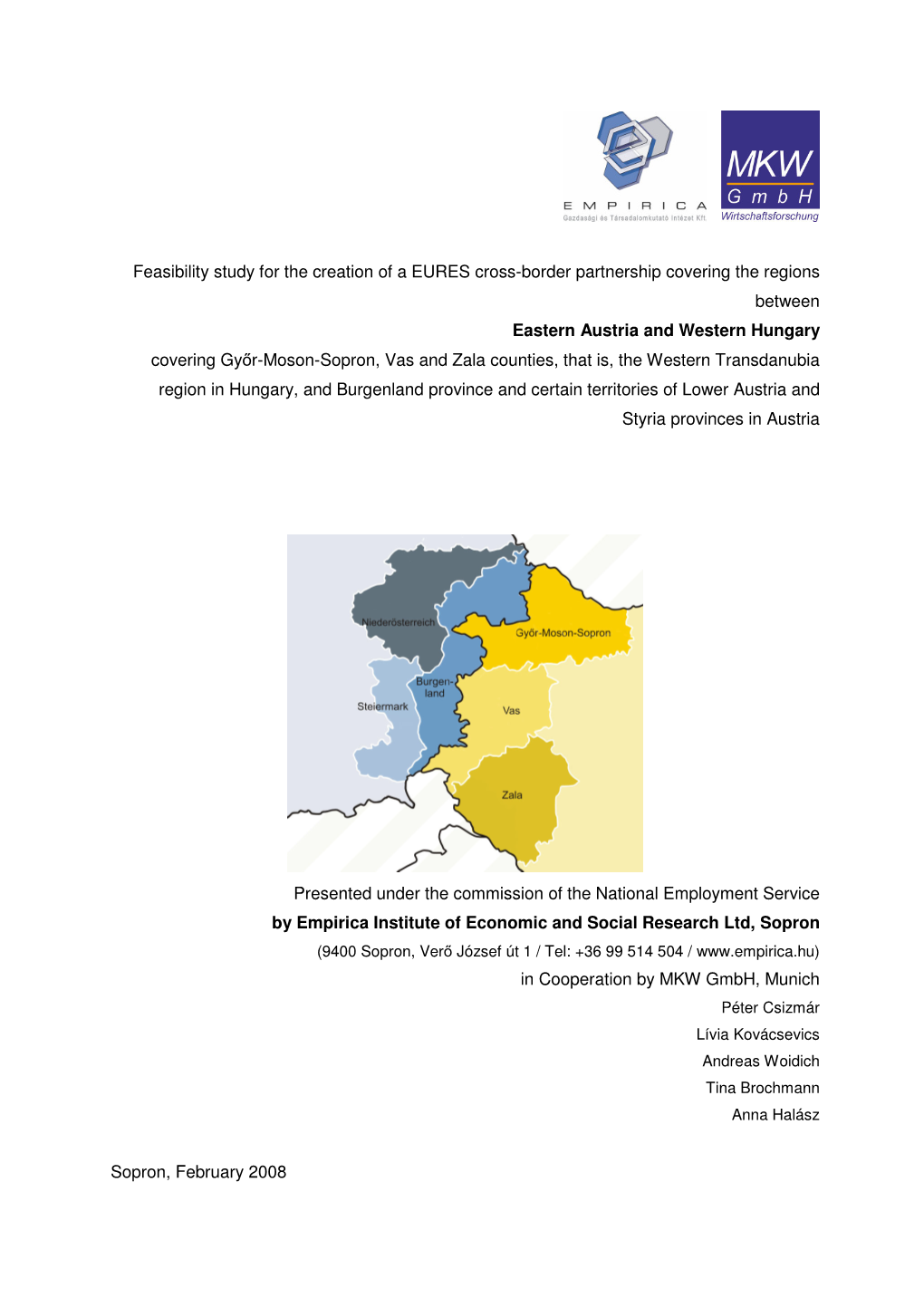 Feasibility Study EURES Pannonia