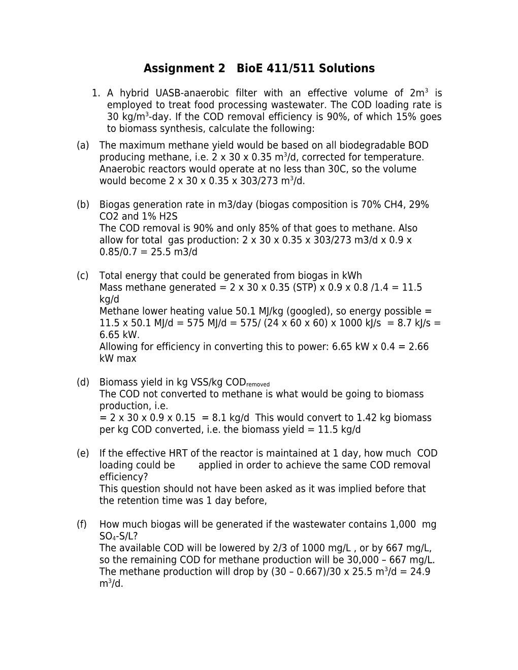 HOMEWORK 3 CE 427 for Completion by October 5, 2001