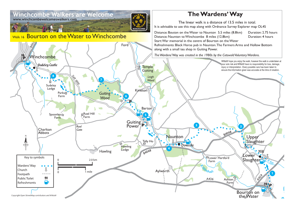 Walk 16 Bourton on the Water to Winchcombe the Wardens'