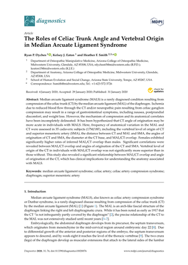 The Roles of Celiac Trunk Angle and Vertebral Origin in Median Arcuate Ligament Syndrome