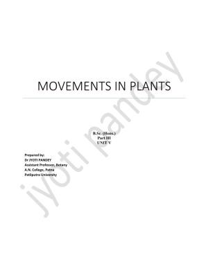 Movements in Plants