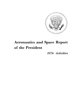 Aeronautics and Space Report of the President, 1976 Activities