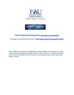 FAU Institutional Repository This