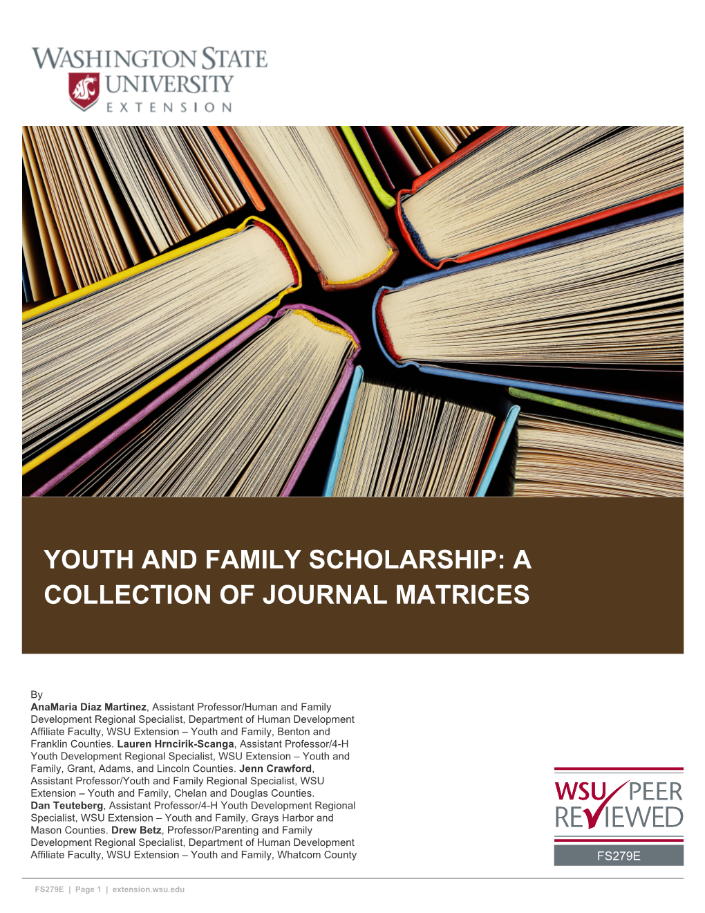 Youth and Family Scholarship: a Collection of Journal Matrices