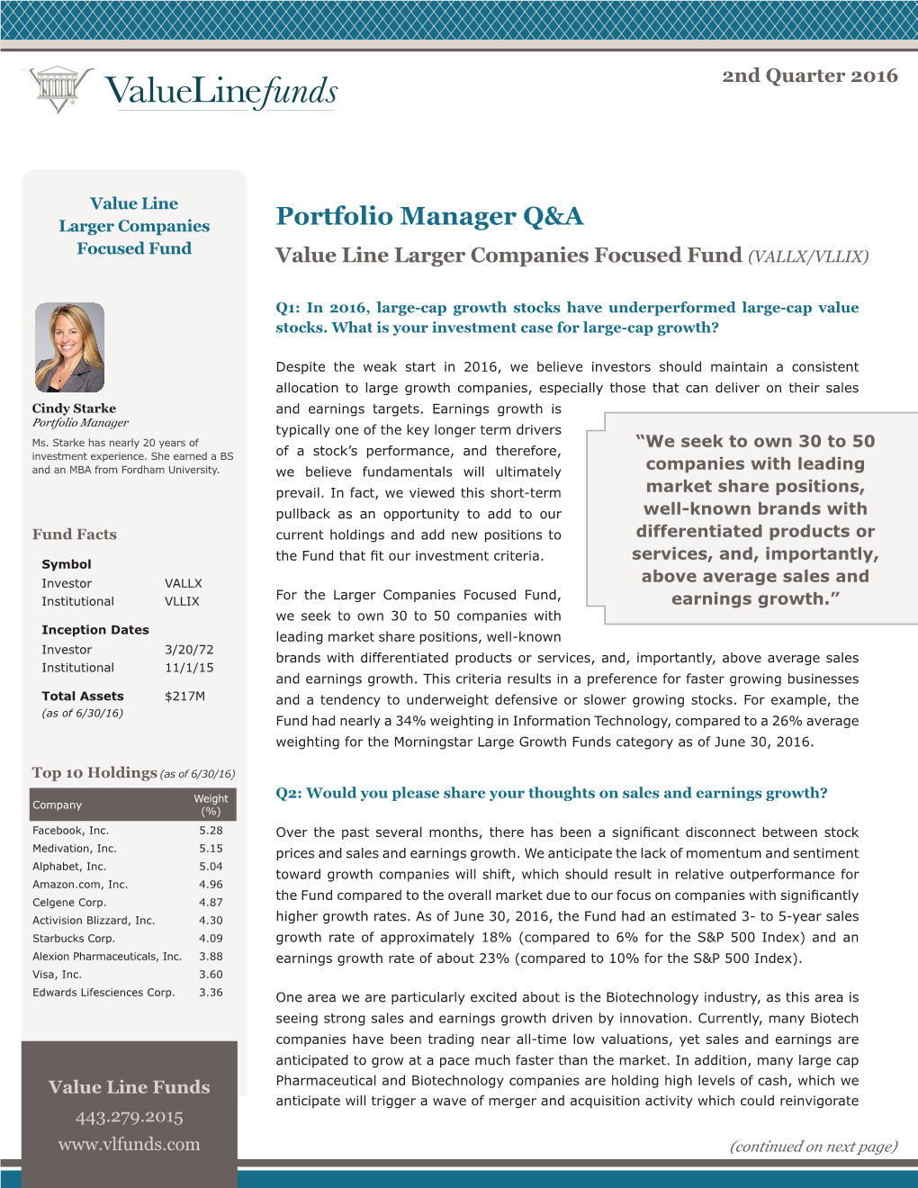 Larger Companies Focused Fund Q&A