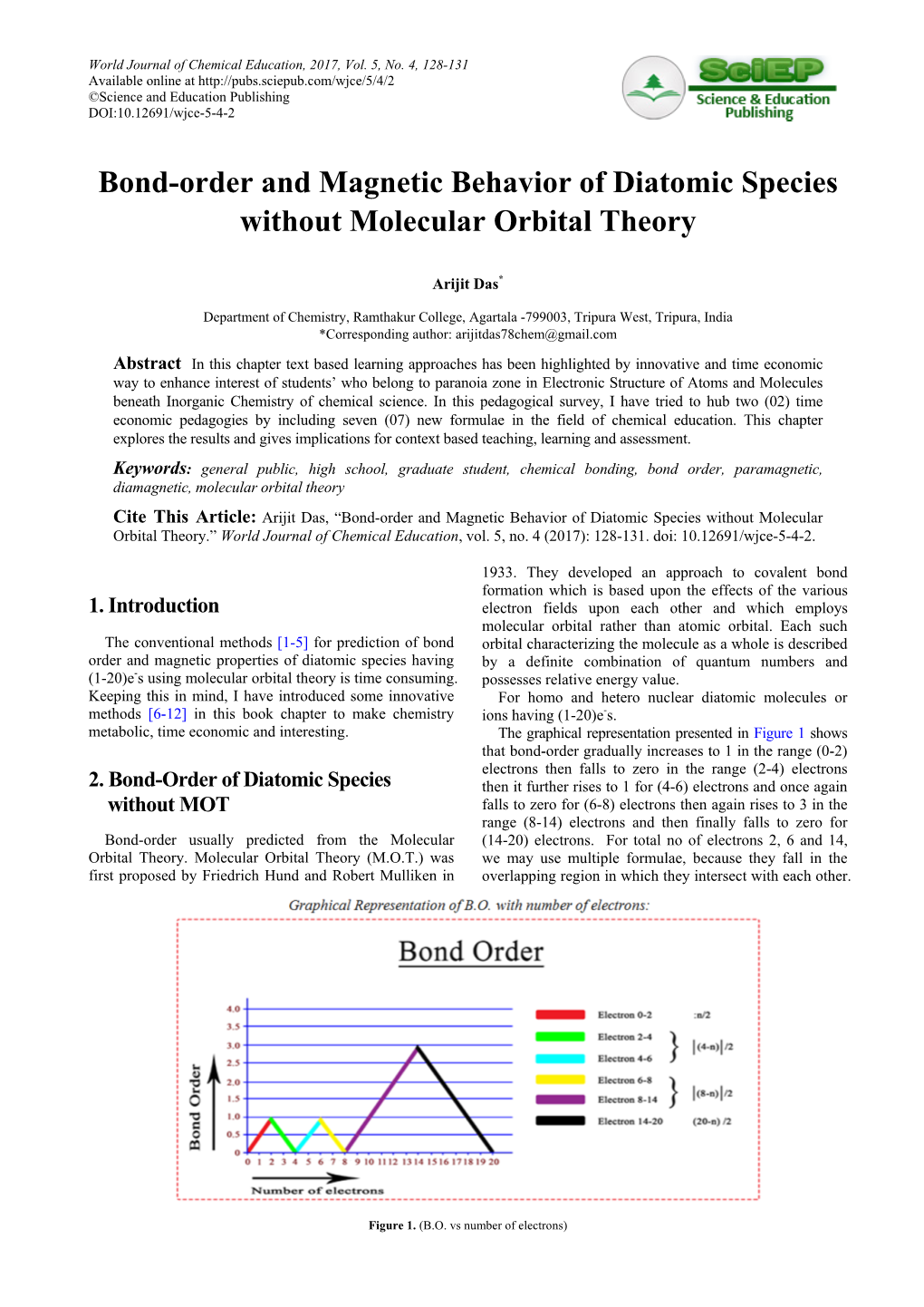 Bond-Order and Magnetic Behavior of Diatomic Species Without Molecular Orbital Theory