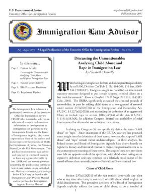 Analyzing Child Abuse and Rape in Immigration
