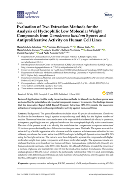 Evaluation of Two Extraction Methods for the Analysis of Hydrophilic Low