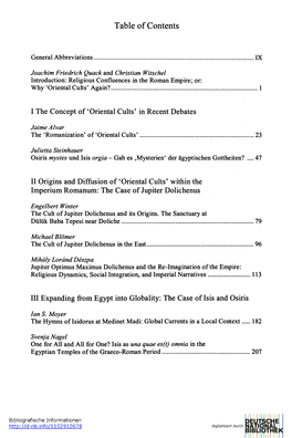 Table of Contents