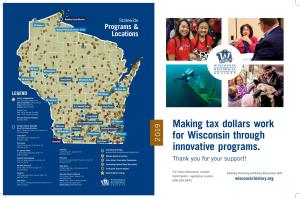 Making Tax Dollars Work for Wisconsin Through Innovative Programs