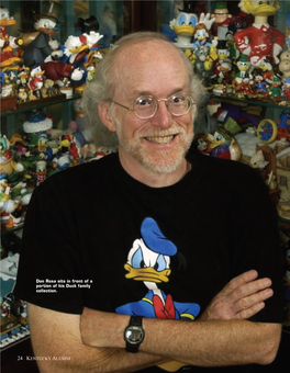 24 KENTUCKY ALUMNI Don Rosa Sits in Front of a Portion of His Duck