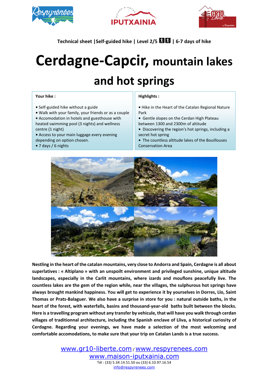 Cerdagne-Capcir, Mountain Lakes