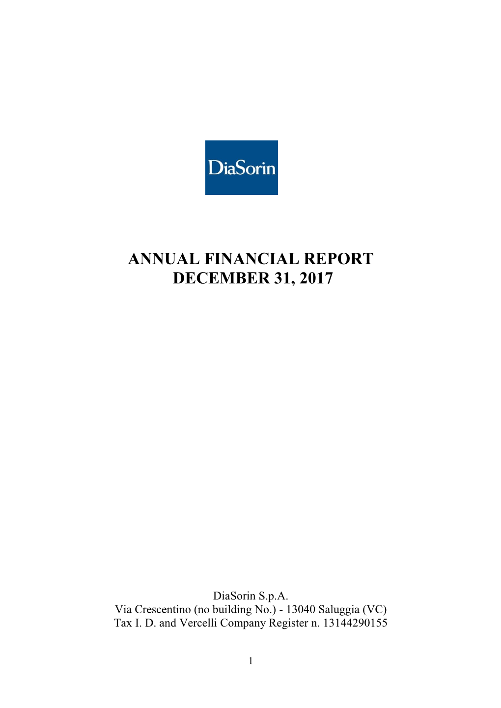 Annual Financial Report December 31, 2017