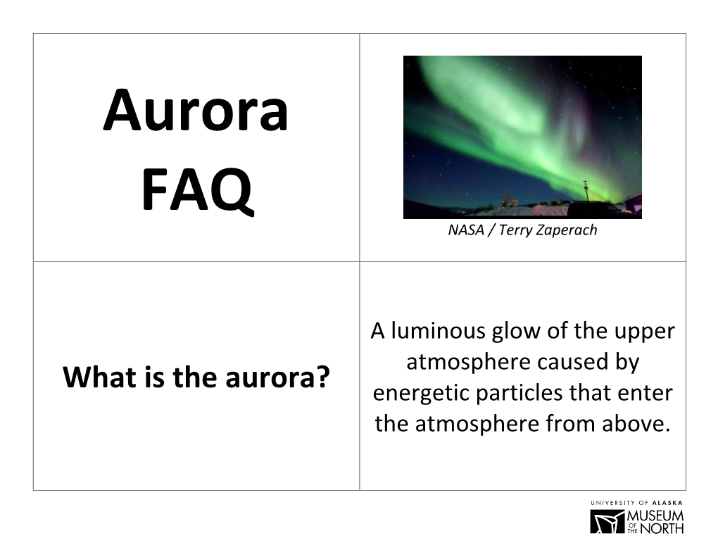 Aurora FAQ Cards