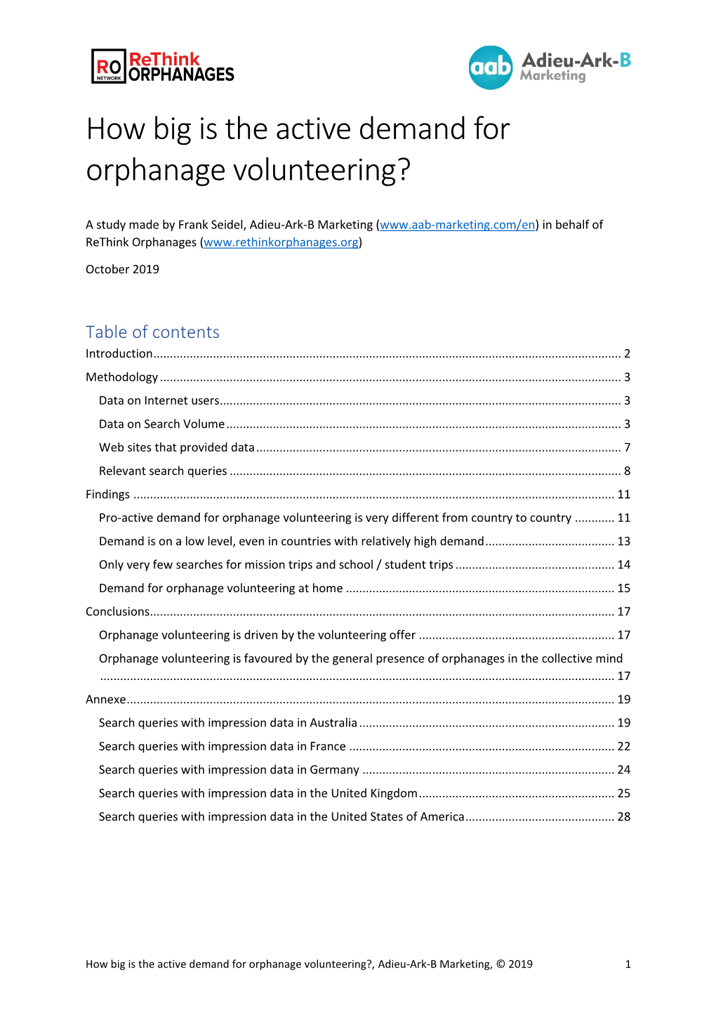 How Big Is the Active Demand for Orphanage Volunteering?