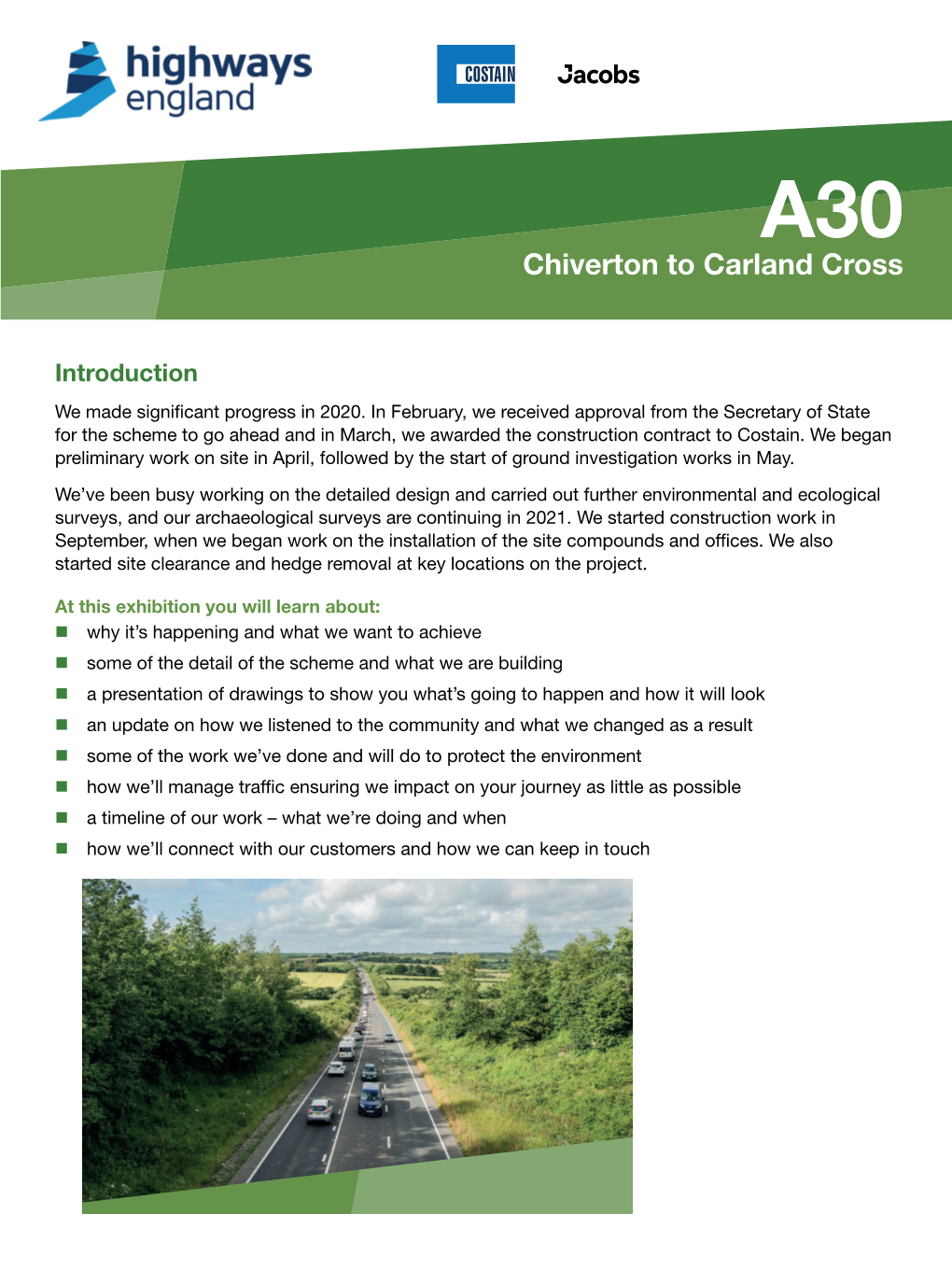 A30 Chiverton to Carland Cross Introduction