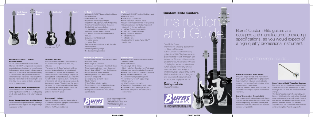 Burns Elite Art Covers Instruction Guide