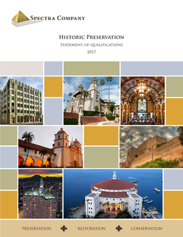 Historic Preservation Statement of Qualifications 2017