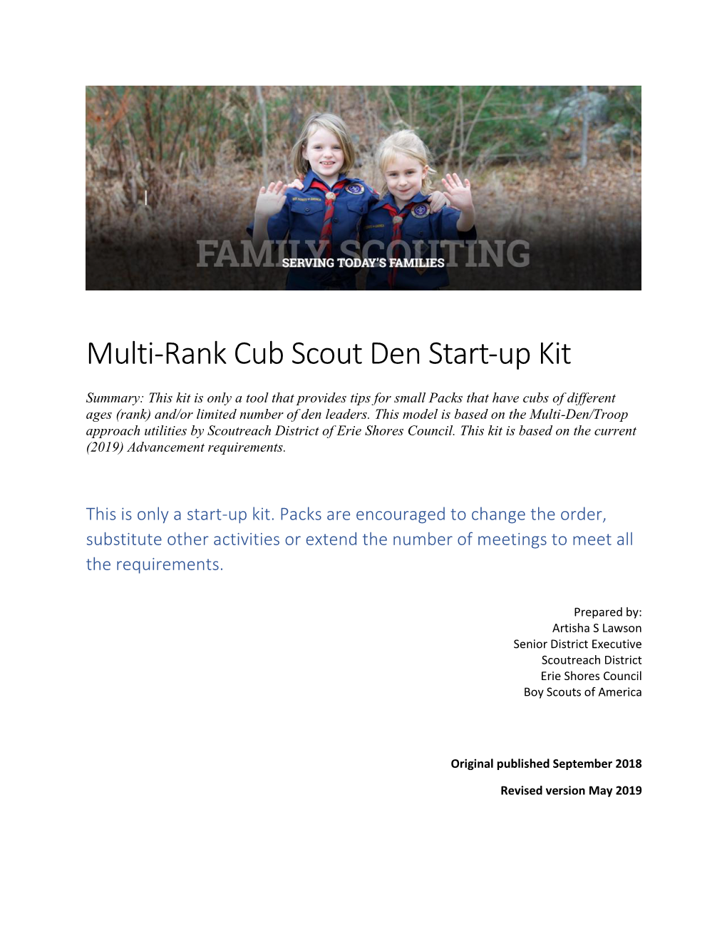 Multi-Rank Cub Scout Den Start-Up Kit
