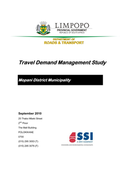 Travel Demand Management Study