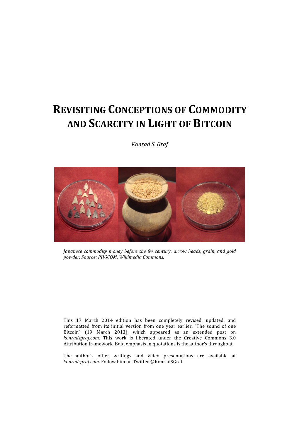 Revisiting Conceptions of Commodity and Scarcity in Light of Bitcoin