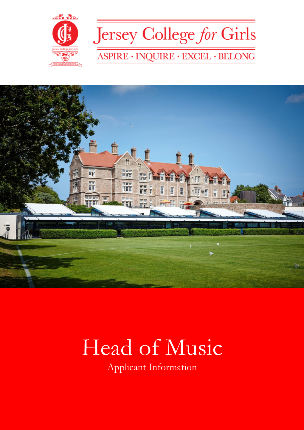 Head of Music Applicant Information
