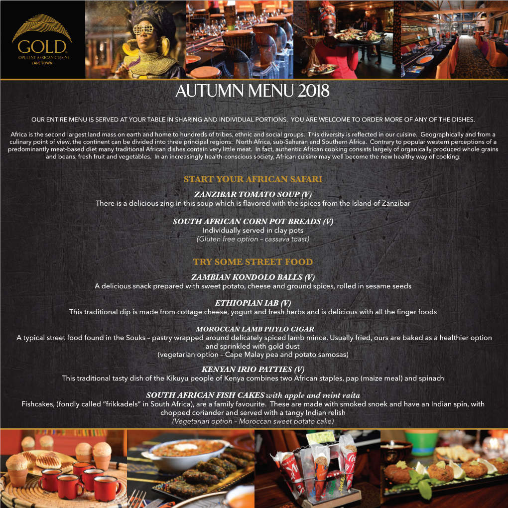 Autumn Menu 2018