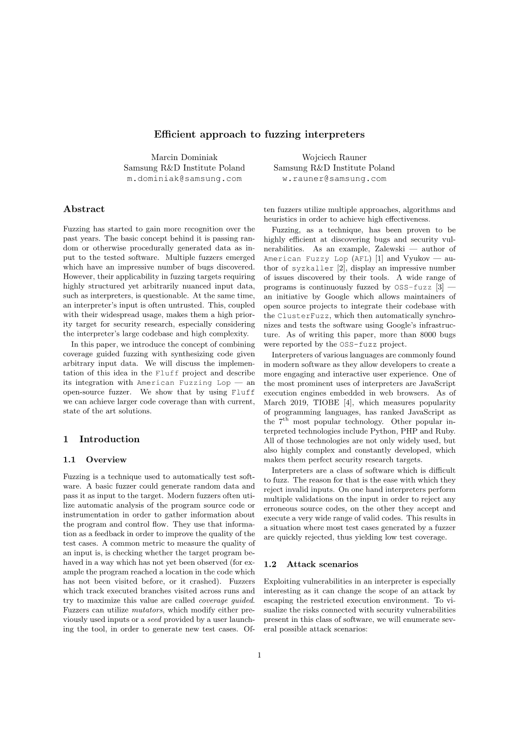 Efficient Approach to Fuzzing Interpreters