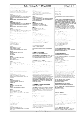 Radio 3 Listings for 7 – 13 April 2012 Page 1 of 10